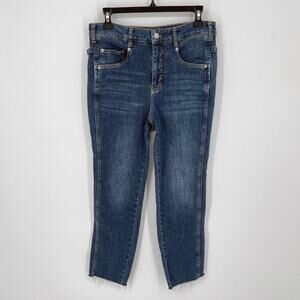 Pilcro and the Letterpress Buckled Ultra High-Rise Cropped Slim Jeans Sz 28